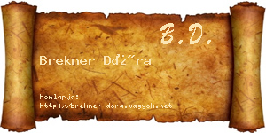 Brekner Dóra névjegykártya